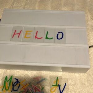 Light board with letters/numbers